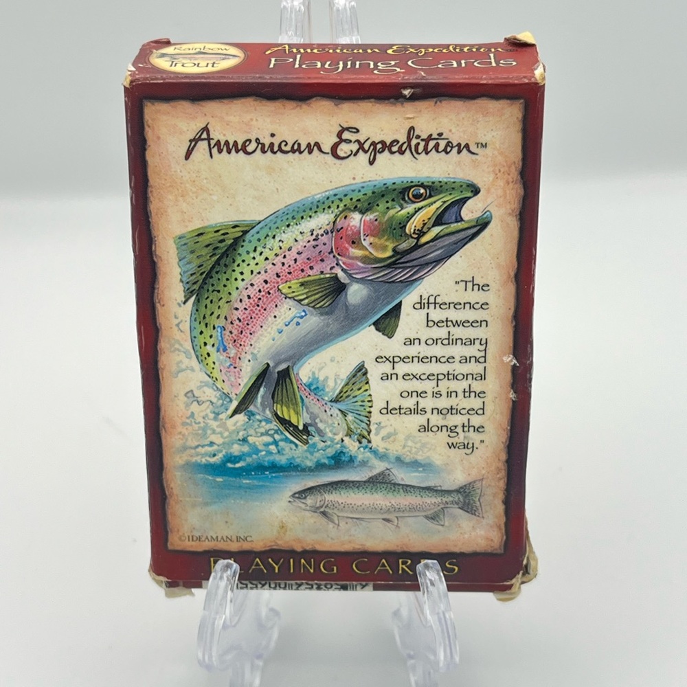 American Expedition Rainbow Trout Playing Cards ZooAmerica Souvenir Full Deck